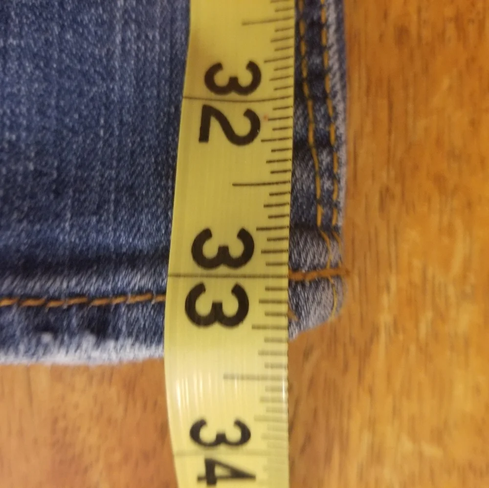 American Eagle Denim Jeans size 00 vintage Y2K decorative stitching stretch - Picture 16 of 16